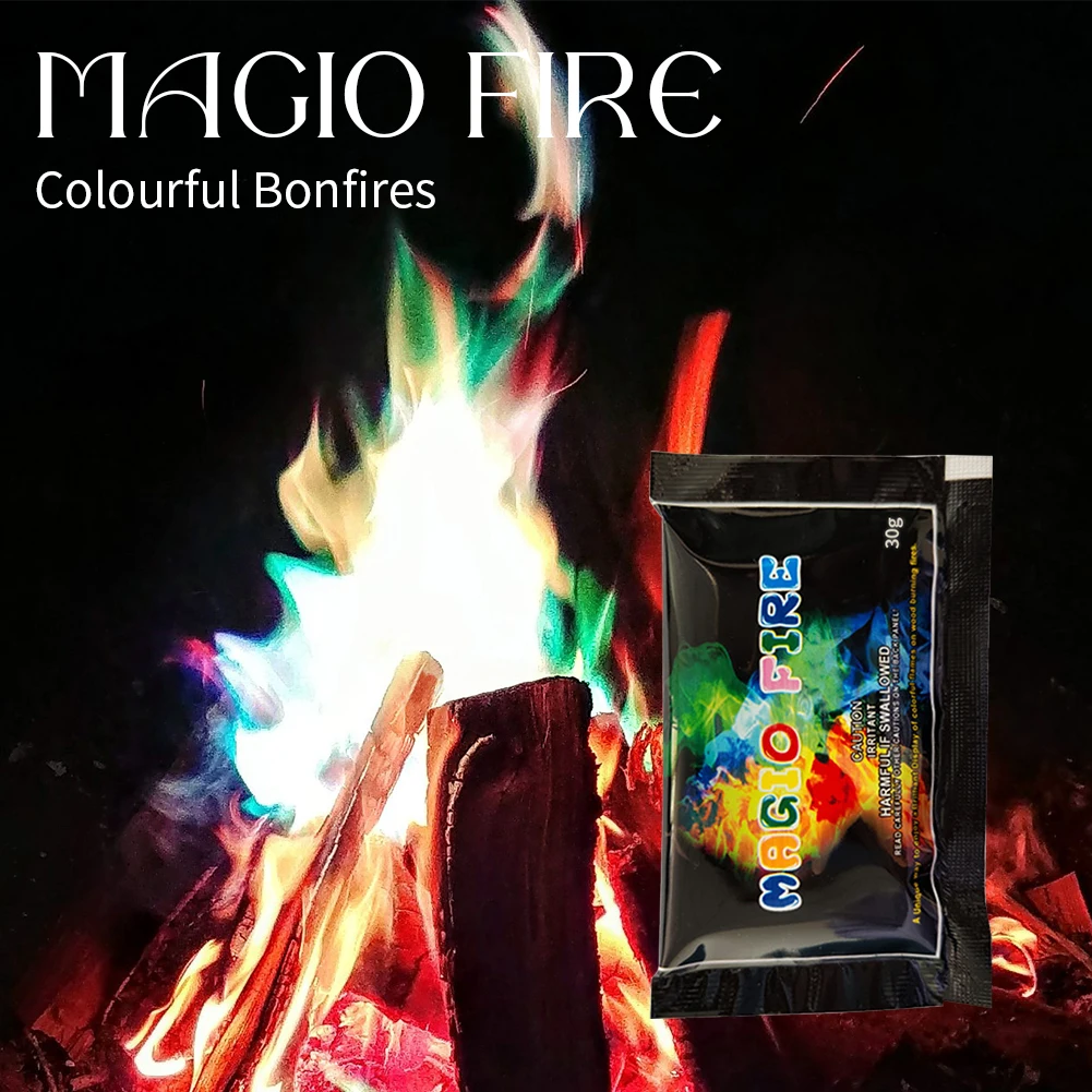 Colorful Flame Powder 10g/15g/25g/30g Flame Color Changing Powder Atmosphere Glowing Props Campfire Fireplace Party Supplies