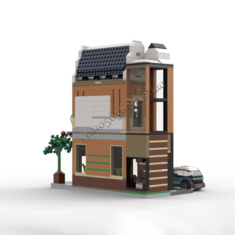 856 pçs agricultor loja modificação modular bloco de construção retro arquitetura modelo exibição brinquedo crianças montagem presente aniversário