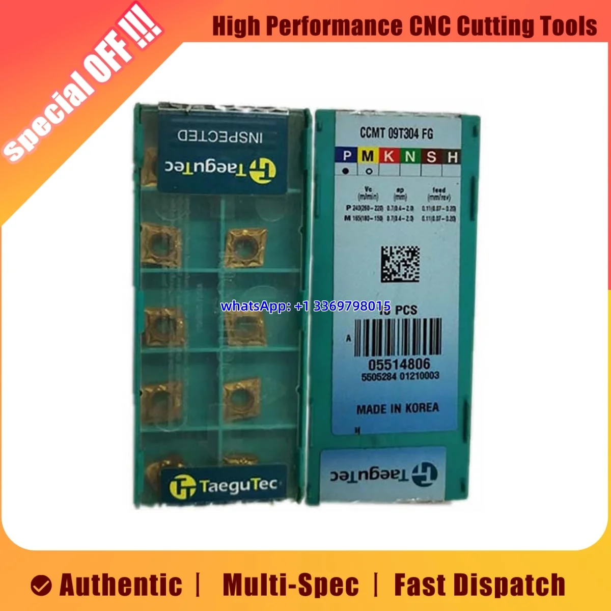 

Оригинальный CCMT0602 04 CCMT09T3 04 08 CCMT1204 04 CNMG1204 04 08-FG MT ML MC TT5100 Токарная вставка