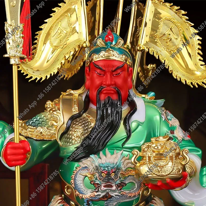 67 N JWhite Jade Guan Gong Statue Wu Cai God Ye Jiulong Guan Er Ye Standing Statue Guan Sheng Emperor Yu To Attract Wealth And O