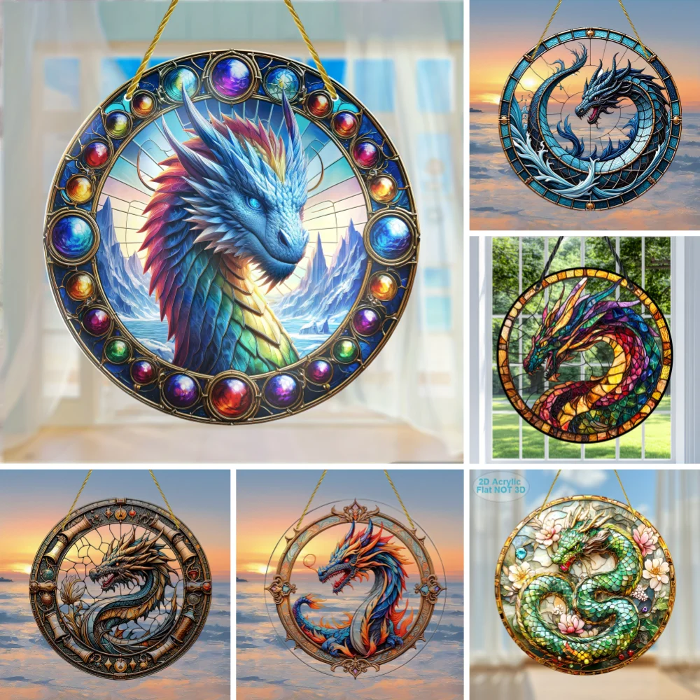 Bohemian Dragon Sun Catcher - Versatile Acrylic Hanging Decor for Home, Office, and Garden | Perfect Gift for Friends