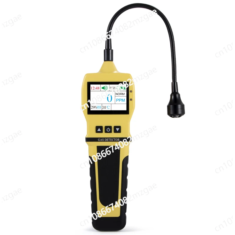 Handheld BH-90 Gas Leak Detector with Gooseneck Probe, CH4 Natural Coal Combustible Gas Fast Analyzer with 4-Level Alarm