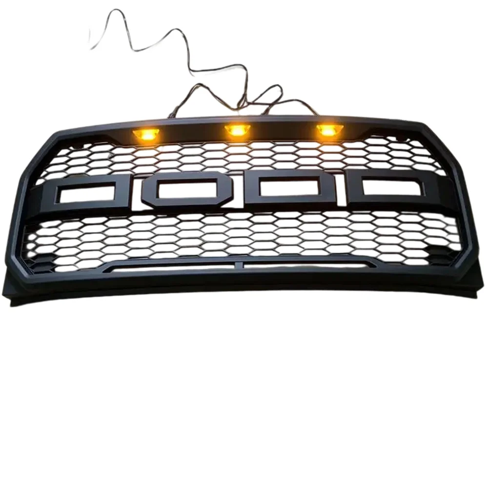 Grill Mesh Front Grille For Ford F-150 F150 Raptor Style 2015 2016 2017 Front Bumper Grille Cover Upper Racing Grill Grills