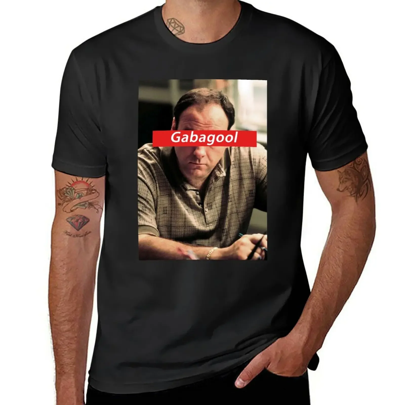 New Nice Tony Soprano Gabagool T-Shirt Short sleeve plus size custom mens cotton t shirts heavyweight Round Neck men clothing