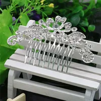 Wedding Bridal Crystal Hairpin Flowers Leaves Shape Hair Comb Hair Clips Women Headwear Fashion Jewelry Accessories Girl Gifts - Image 2