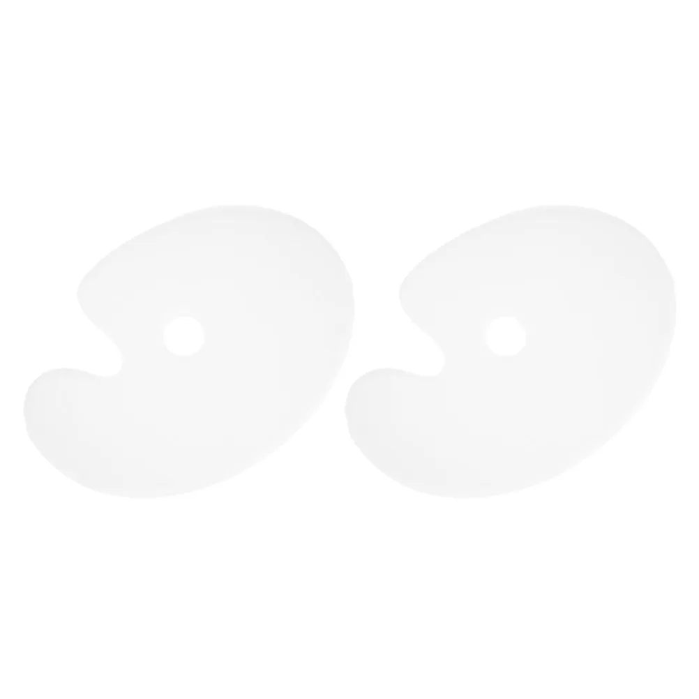 2Pcs Oval Transparent Acrylic Paint Palettes Elliptical Color Mixing Boards for Watercolor Oil Acrylic Art Craft Painting