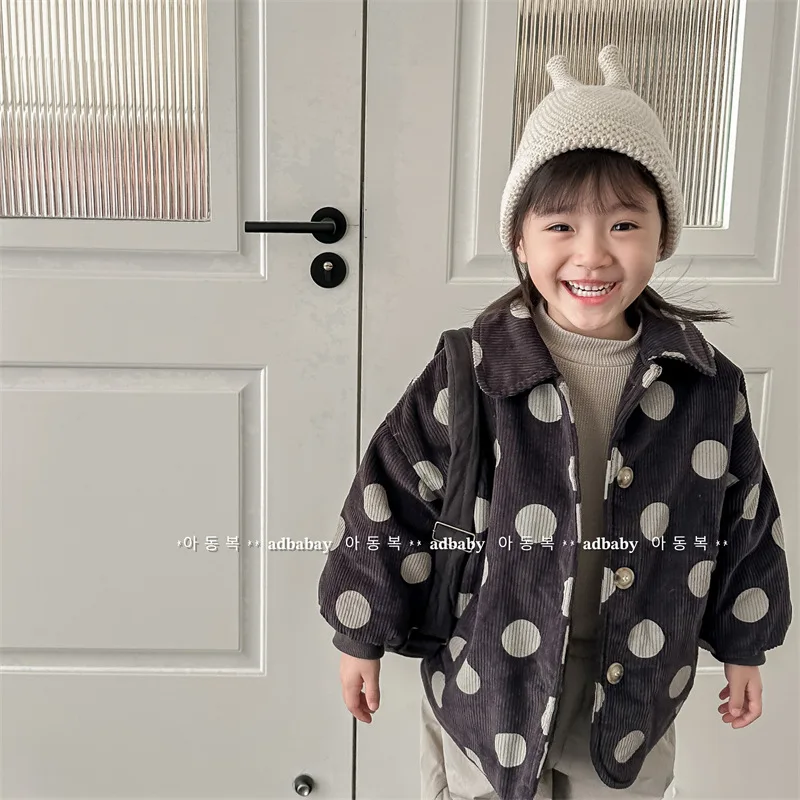 

Warm Baby Clothes 2023 New Arrived Boys Girls Coats Autumn Winter Fashion Korean Childrens Plus Corduroy Warming Cotton Jacket