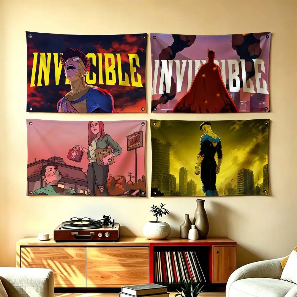 Fashion I-Invincible Anime Flag Suitable For Party Club Outdoor Interior Wall Decoration Banner Fans Gift