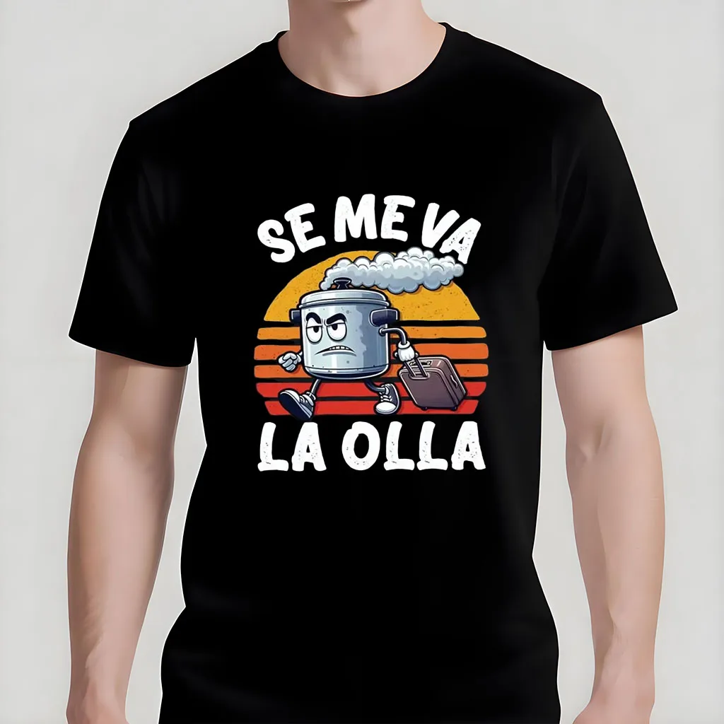 

Men's Fun Spanish Cartoon Printed T-shirt, Retro Short Sleeve, Cotton Breathable, Couple's Wear, Quick Shipping, Holiday Gift