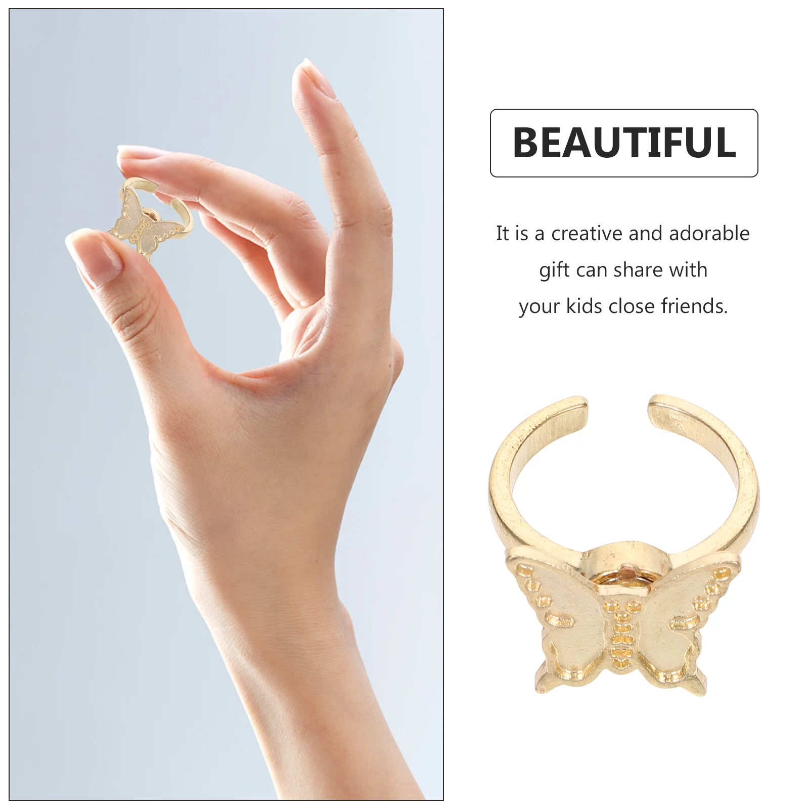 Rotating Fidget Ring Children Ring Decor For Anxiety Relief Stress Relief Kids Women Girls Fun Jewelry Decor toy