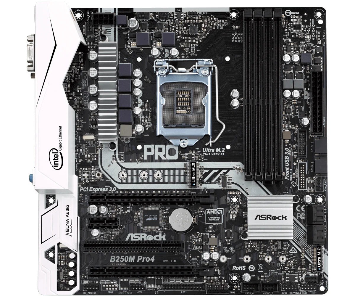 Placa-mãe ASRock B250M Pro4 LGA 1151 DDR4 Micro-ATX
