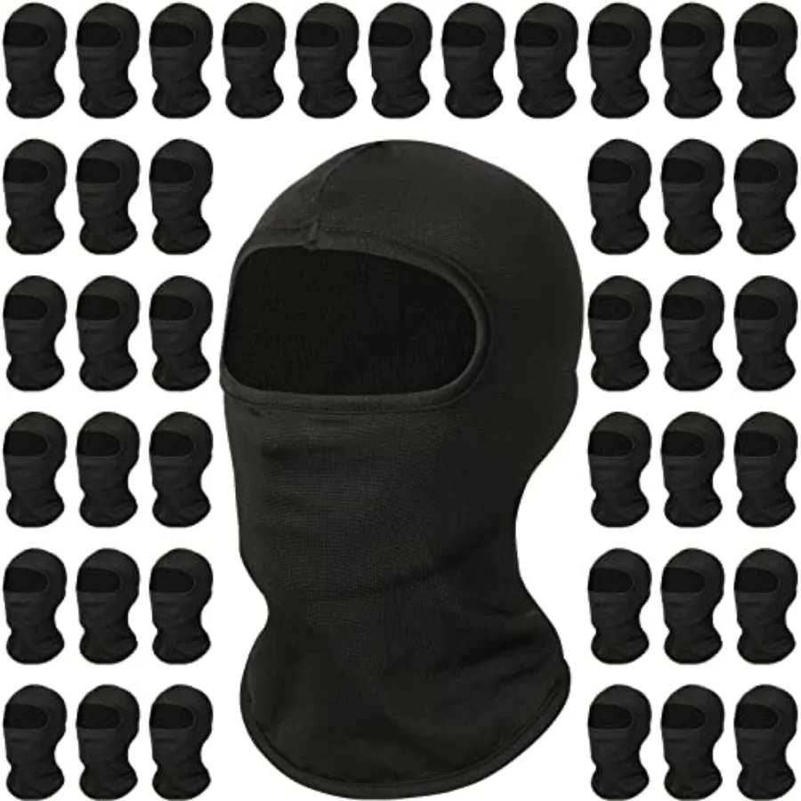 

Hercicy 50 Pcs Ski Mask Balaclava Face Mask for Men Women Full Cover Adjustable for Motorcycle Summer Winter Protection Black B