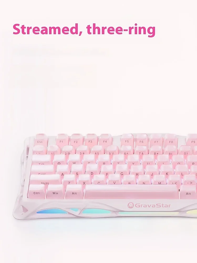 Grava star mercúrio k1 teclado mecânico para jogos sem fio 79 teclas bluetooth 2.4g com fio rgb hotswap gamer teclado sem contato