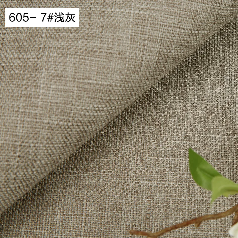 Plain Linen Cotton Fabric By The Meter for DIY Sewing Sofa Coarse Dustproof Cloth Candy Color Tablecloth Fabrics Thickened