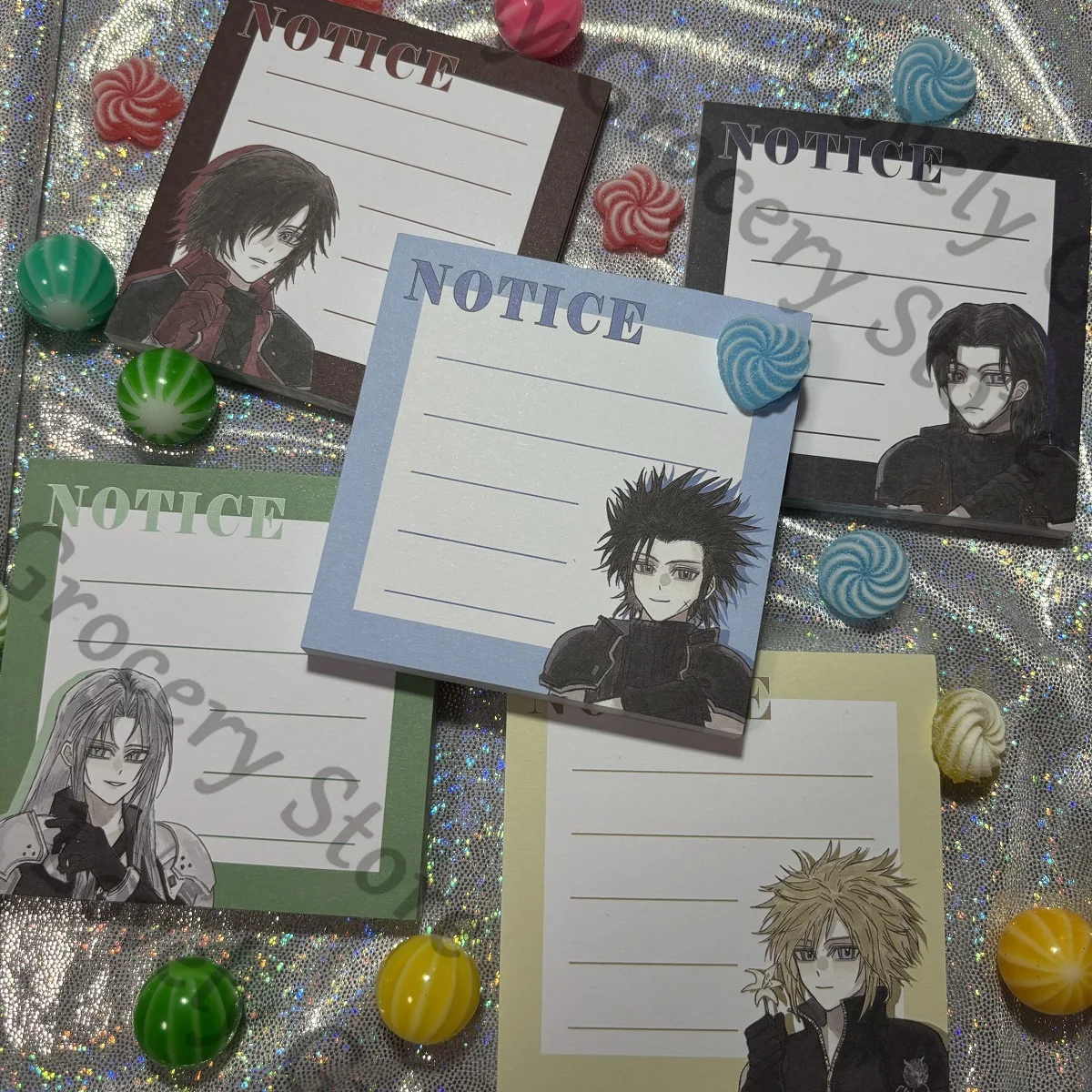 أنيمي Sephiroth سحابة الفتنة زاك · الجنية تيفا لوكهارت نشأة · Rodos الملائكة هيولي تأثيري الكرتون مذكرة الوسادة لزجة ملاحظة هدية #1