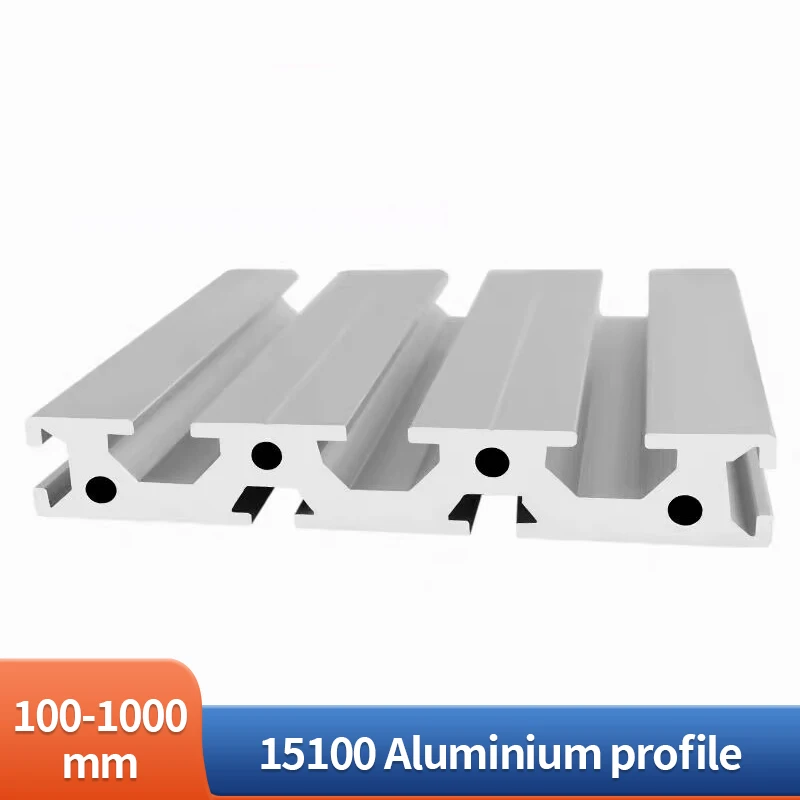 CNC 3D Printer Parts 15100 T-Slot Aluminum Profile Extrusion Frame 100-1000mm Anodized Linear Rail Machine Tool Woodworking DIY