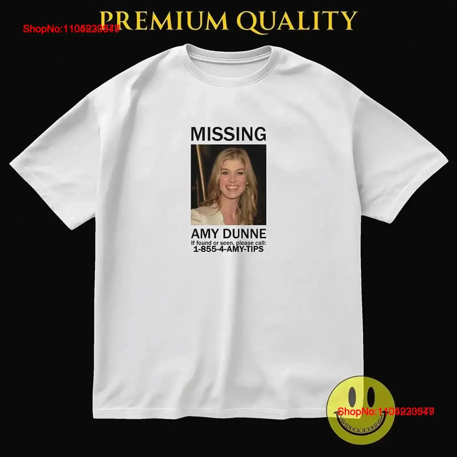 تي شيرت Gone Girl Amy Dunne Missing Poster تي شيرت Cinephile Movie Nick لمحبي القطن الثقيل عتيق مغسول موضة ملابس الشارع الشهير غير رسمية