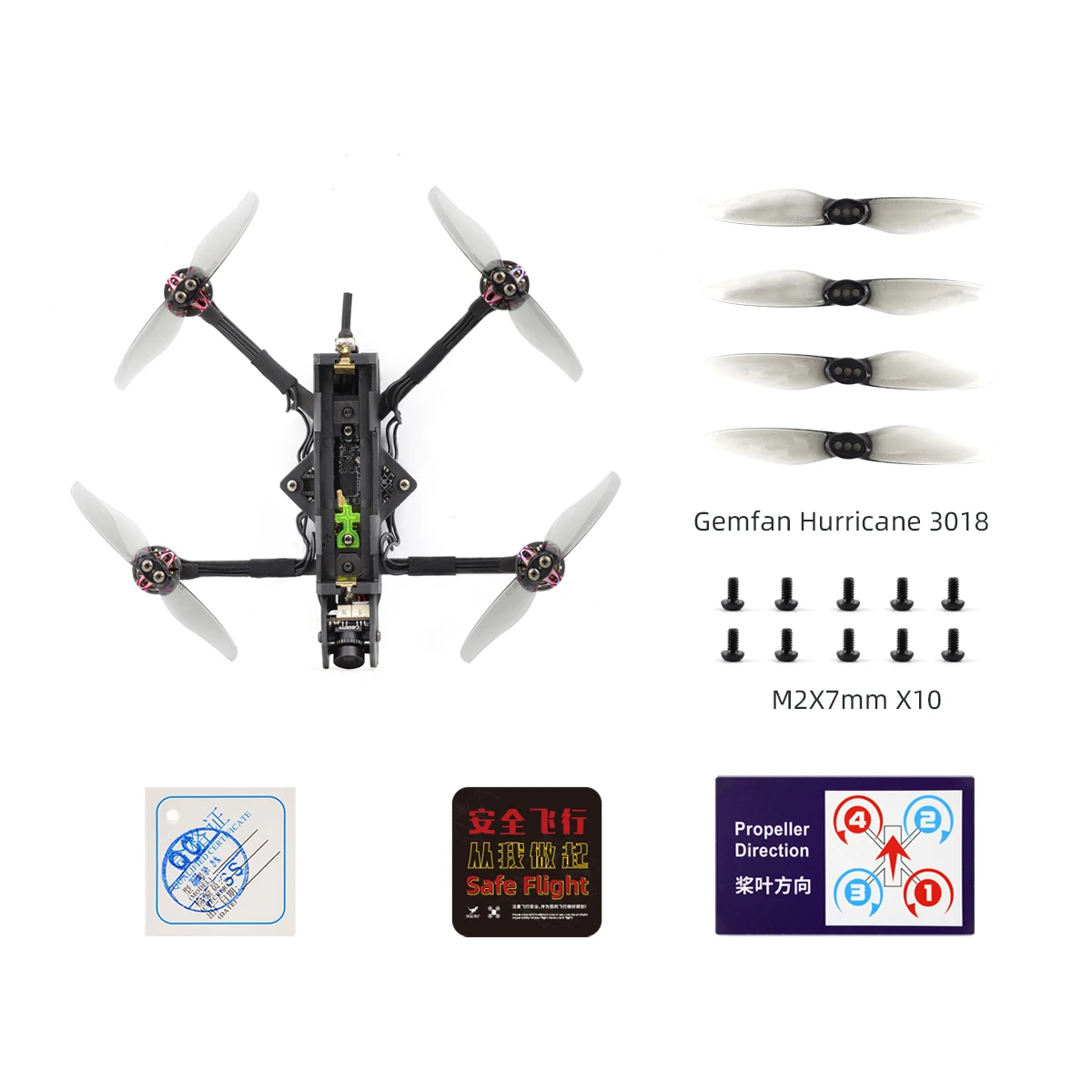 HGLRC Rekon3 V1.4 Nano Long Range 1S 3inch 18650 Super Long Lasting FPV Drone SPECTER 10A AIO Caddx Ant 1202.5 KV11000