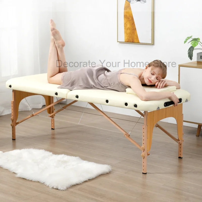 

Portable Household Massage Bed Folding Therapy Speciality Massage Bed Comfort Bathroom Camilla Masaje Beauty Furniture WZ50MB