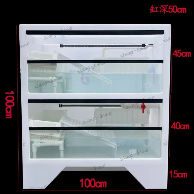 FG   large plastic light body high definition transparent glass deep water fish tank turtle breeding box