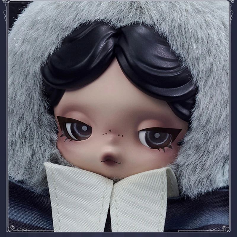 

Подлинная игрушка-подвеска Pop Mart SKULLPANDA x Wednesday, униформа колледжа Nefermore, серия, модная фигурка, рождественская игрушка