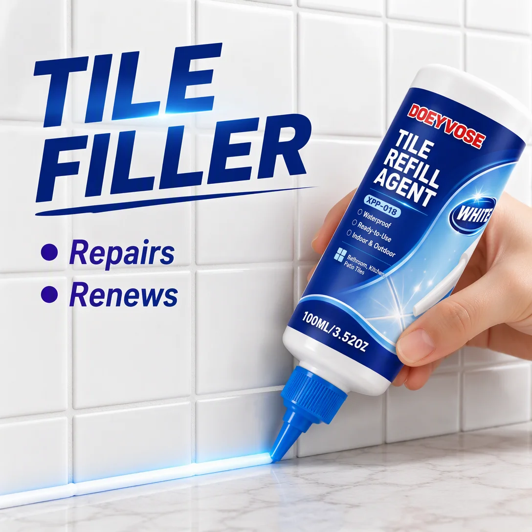 Anti-Mold Waterproof Tile Joint Filler 150ml White Fast Drying Tile Refill Agent for Porcelain Floor & Wall Gap Repair
