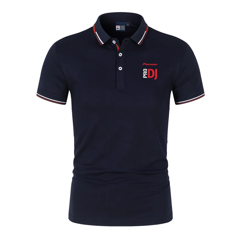

Fashion DJ Pioneer Polo Shirt Men Cotton Short Sleeve Tee Shirts turn down collar Mens Casual Breathable Polos T-shirt top