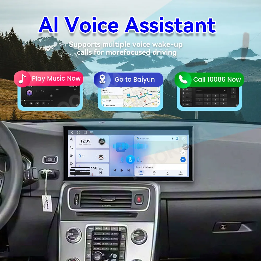Android 15 Radio Carplay 15.8 IN For Volvo S60 2014~2019 GPS Multimedia Qualcomm Player Navigation Car Stereo Receiver Head Unit