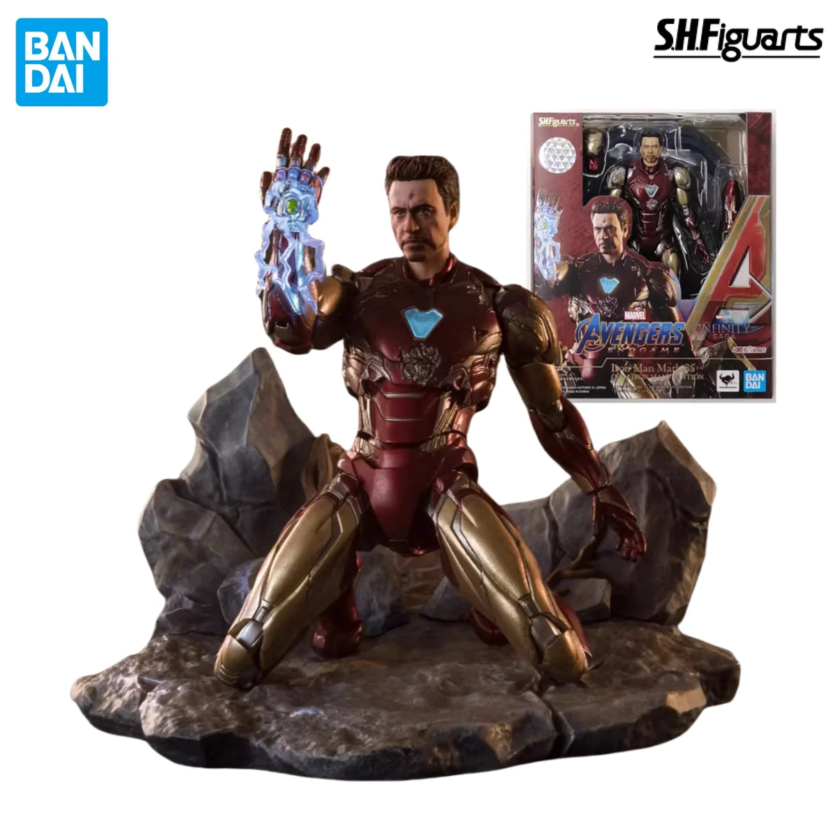 

In Stock BANDAI S.H.Figuarts Original Marvel Avengers Endgame Iron Man Tony Stark Mark 85 I Am Iron Man Edition Action Figure