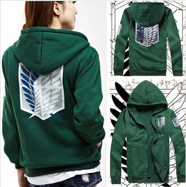 Anime japonês shingeki não kyojin traje cosplay, ataque ao titã, hoodies, capa, jaqueta, casaco, jiyuu não impressão tsubasa