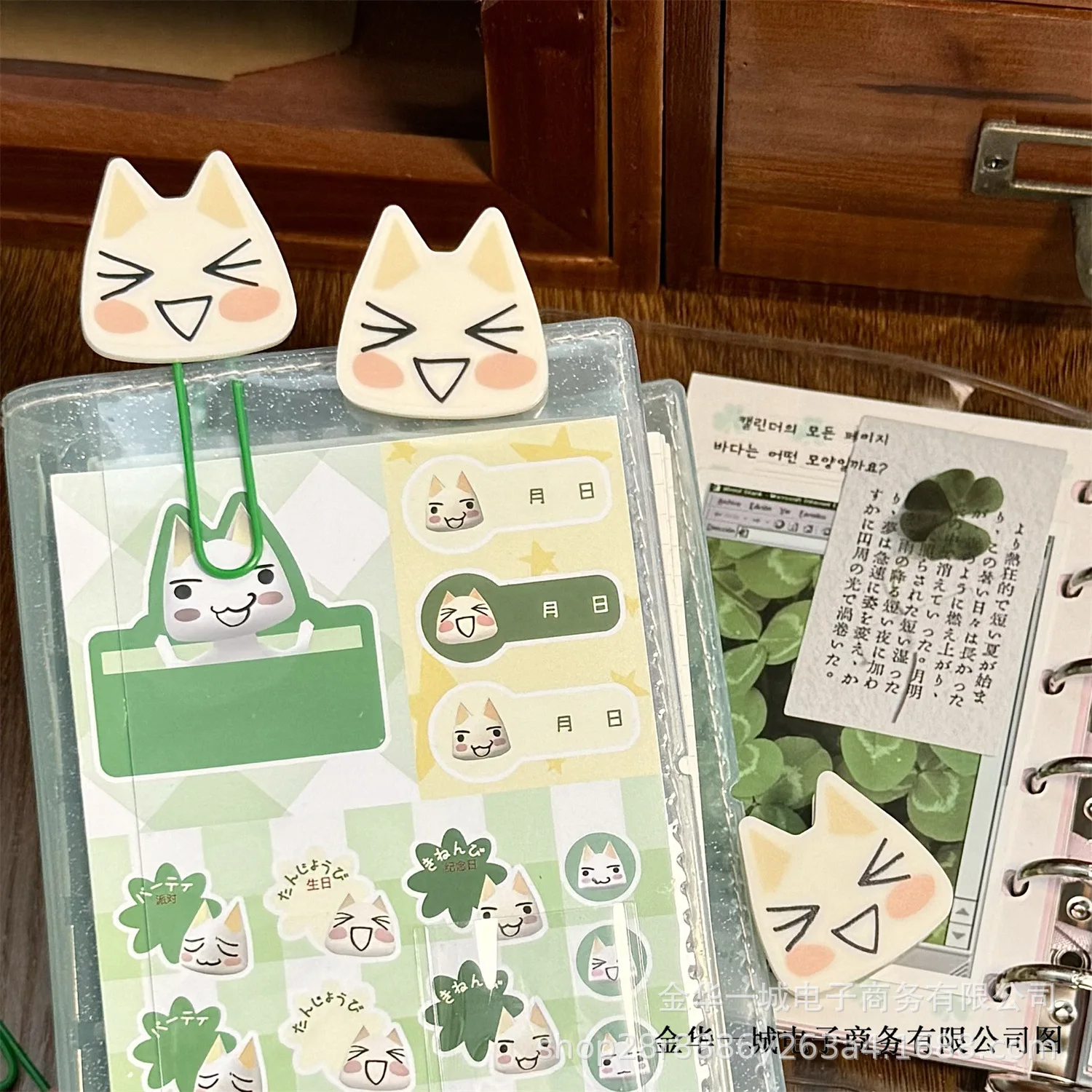 10 PCS Kitten Paper Clip, DIY Hand Account Material Decoration Fixed Clip Accessory, Cultural and Creative Inner Page Pin