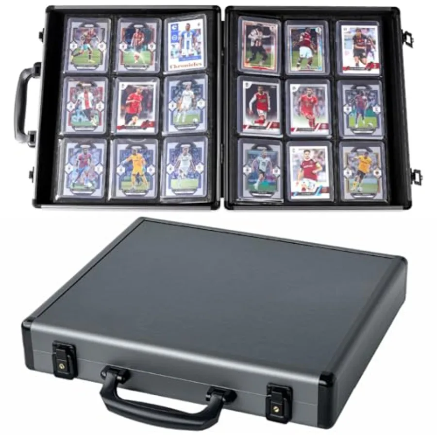 

Toploader Binder for Trading Cards, Hard Cases, Holds 216 Toploaders, 9 Pocket Sleeves for 3" x 4" Cards