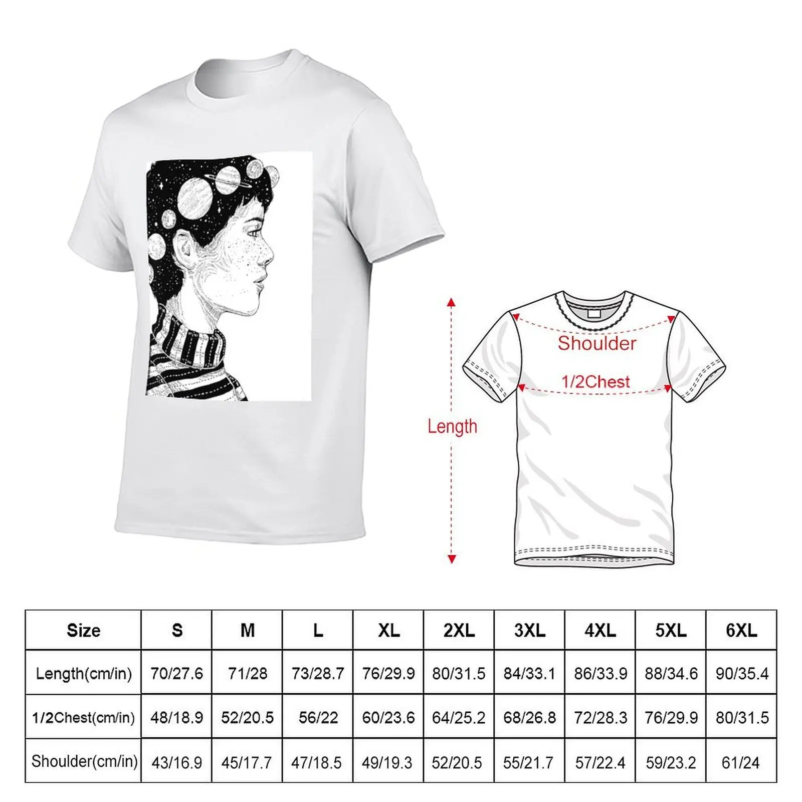 Sophia Lillis Illustration T-Shirt summer tops heavyweights men t shirts high quality
