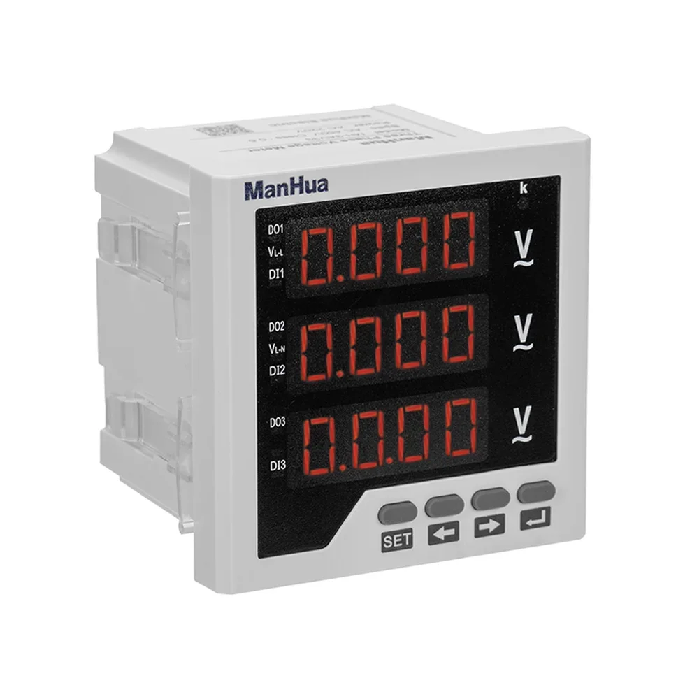 

MH-3AV33 AC220V Digital Energy Meter Voltmeter Programmable Voltage Meter Electricity Detector Operating Temperature -10℃~+55℃
