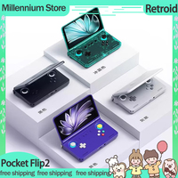 Retroid Pocket Flip2 Handheld Android Sd865/D1100 5.5”1080p Oled Wifi6 Handheld Portable Gaming Console With Hall Rockers Custom