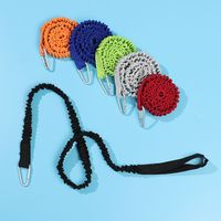 Adjustable Elastic Kayak Canoe Paddle Leash Fishing Rod Leash Safety Rope Carabiner Rowing Boats Accessories