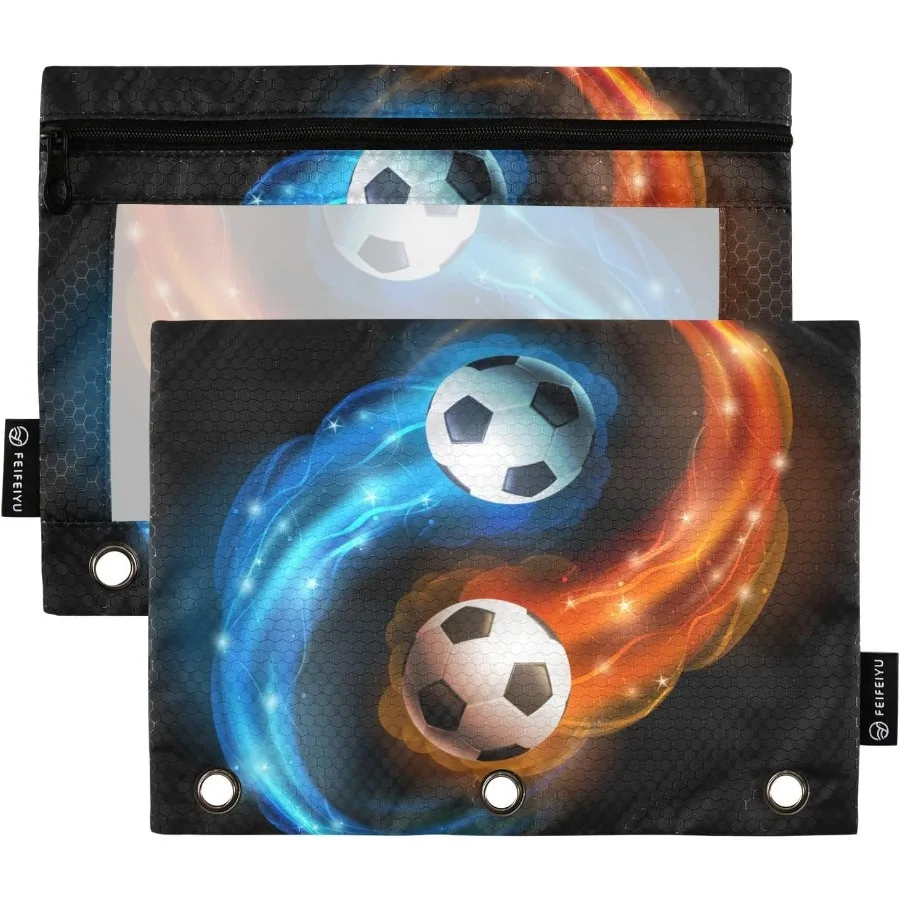 

Сумка Flames Soccer Ball Peil для 3-х кольцевых переплетов, 2 шт., карманы, сумки Peil с прозрачным чехлом, косметичка для офиса Dai