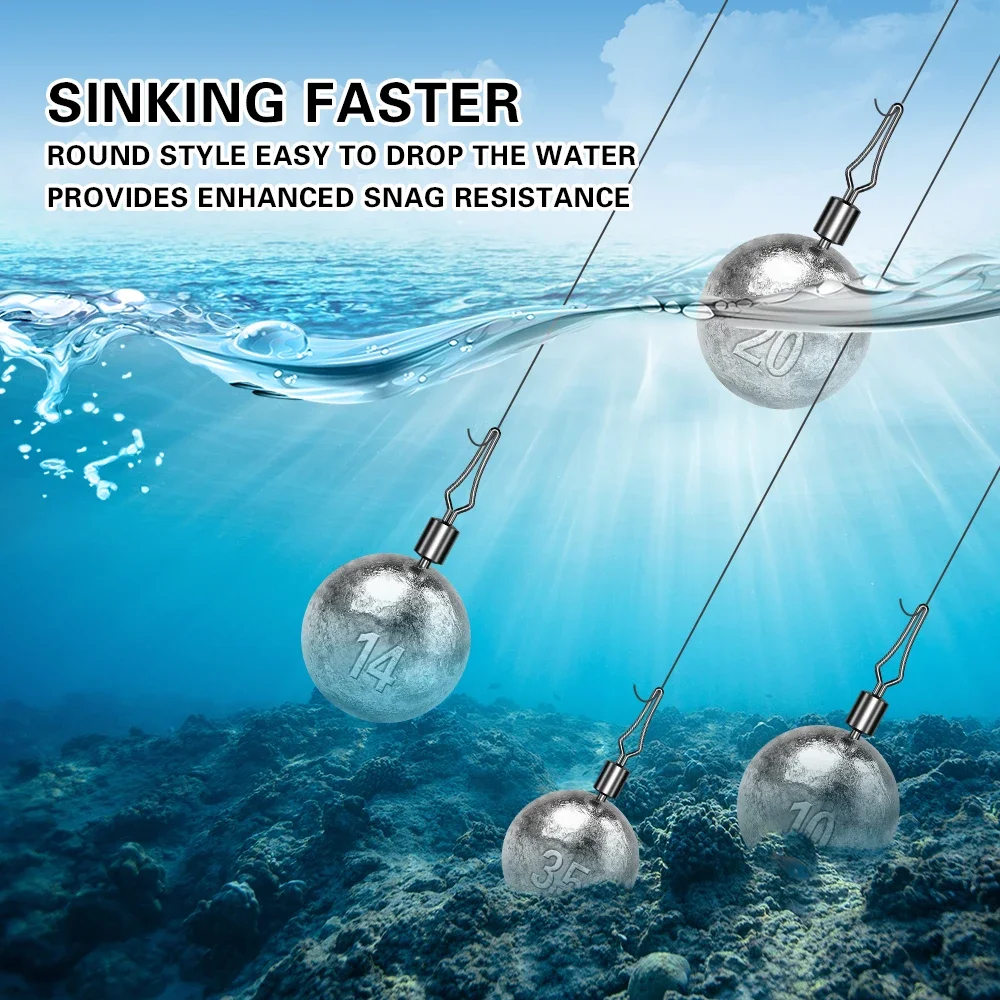 PROBEROS 50 stücke 2,5-20g Runde Blei Platinen Schwenk Auge Angeln Gewichte Langguss Sinking Angelgerät zubehör Großhandel – Detail 1