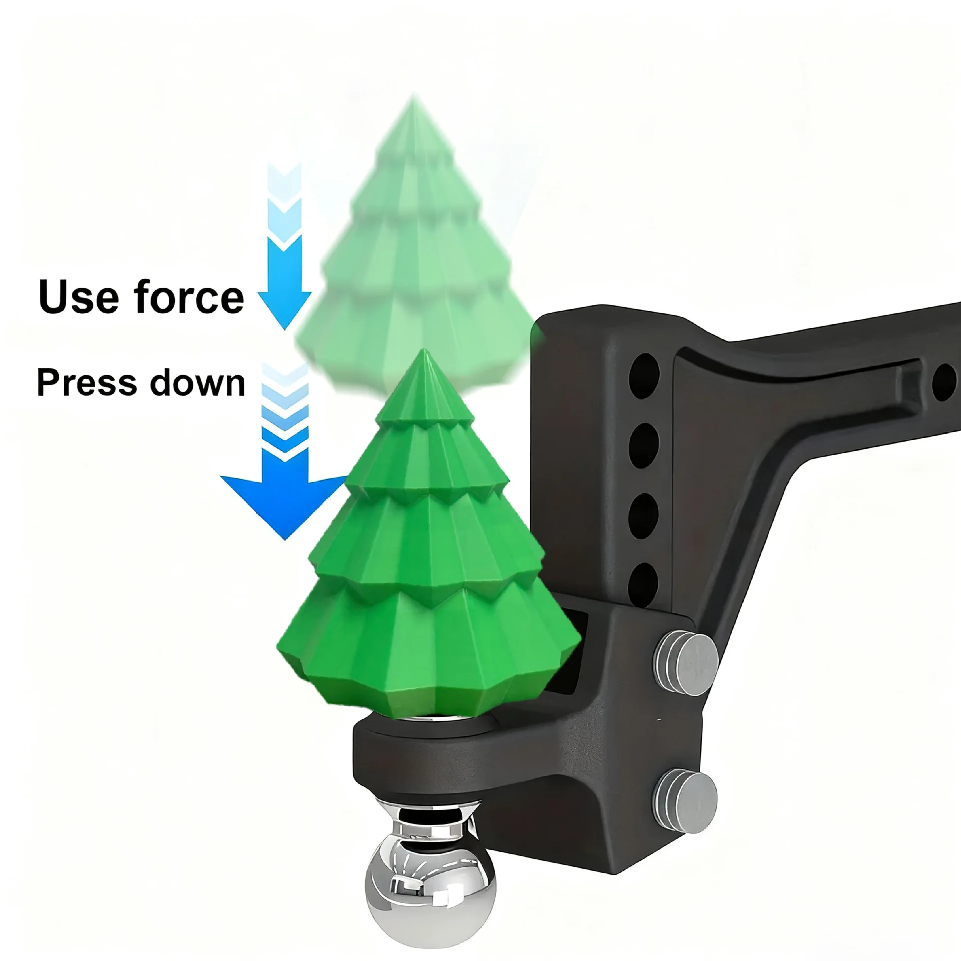 Christmas Tree Trailer Hitch Ball Cover Trailer Coupling Cap 3D Printed Prevent Receiver Tube From Rusting for 5cm Trailer Hook
