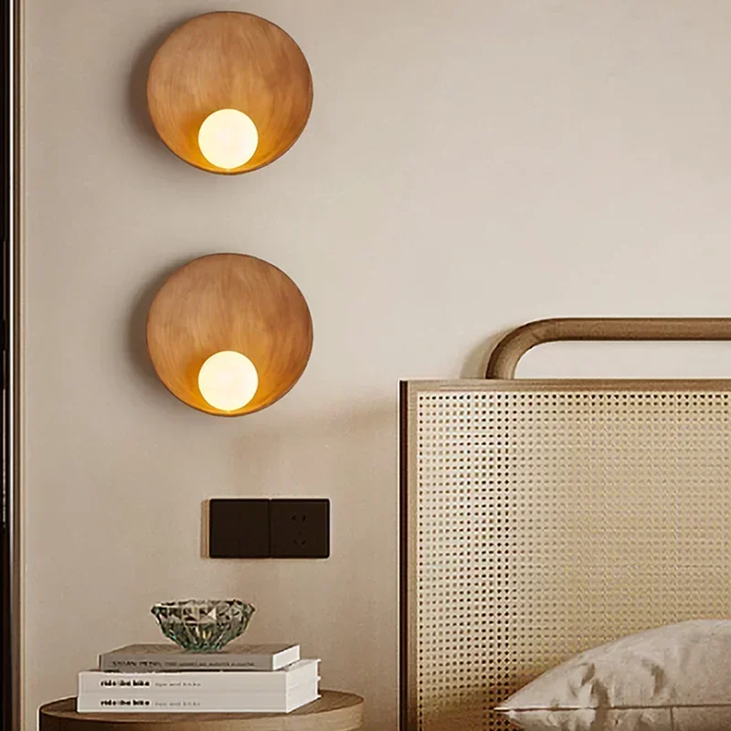 Modern LED Wall Lamps Chinese Zen style shell wall lamp Staircase Dining Backdrop Simple Indoor Home Decoration Lustre Fixtures