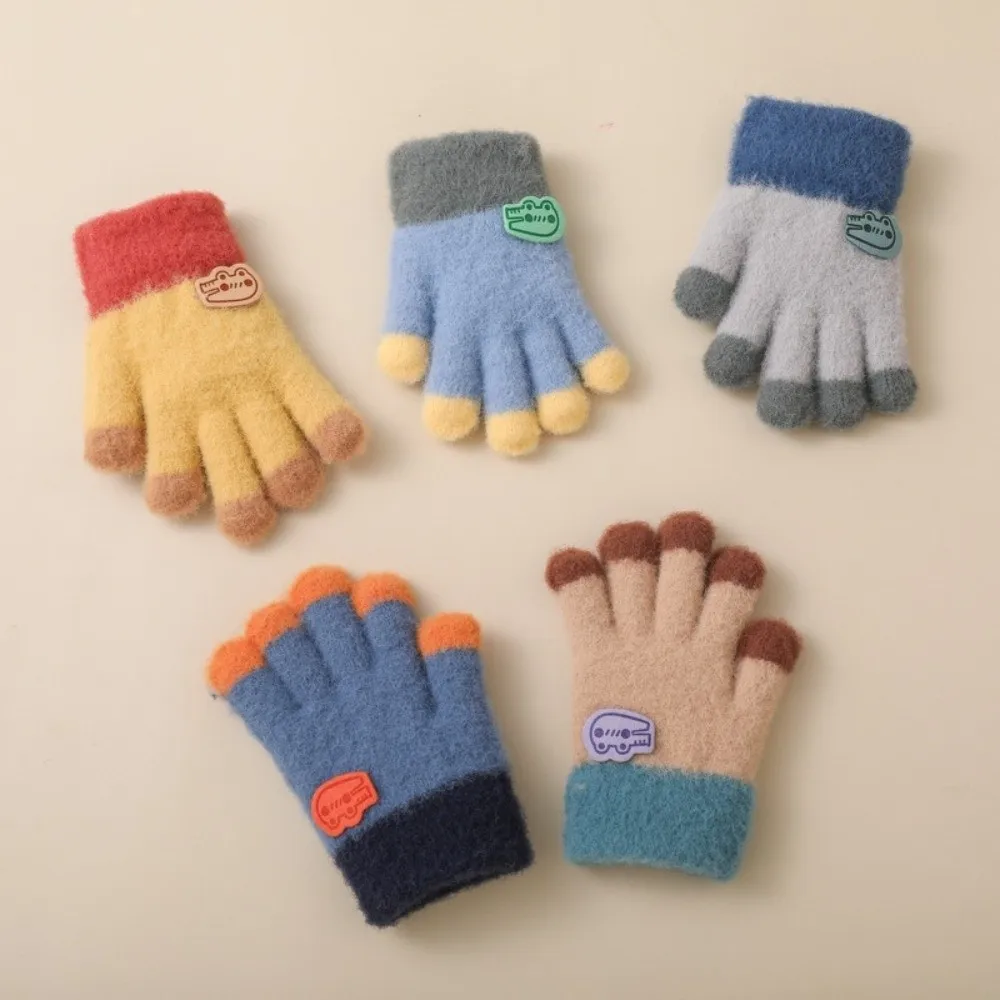 

1-5 Years Old Cute Warm Winter Gloves Coldproof Windproof Gloves Elastic Thicken Children Mittens Toddler