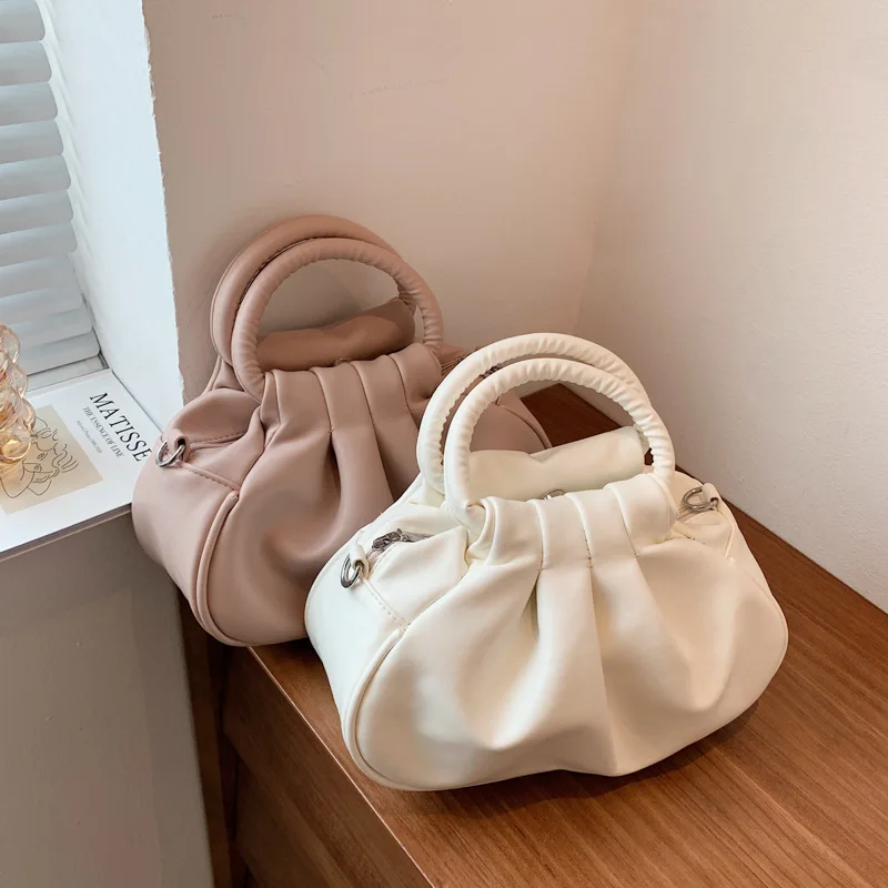 Bag For Women 2023 New Pleated Simple Design Trend Small Bags Messenger Bags Female Tote Bag Ladies High Capacity Mini Handbag