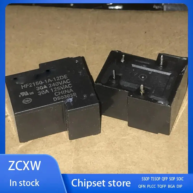 NEW   2Pcs/Lot  HF2150-1A-12DE 12V 30A HF2150-1A 12DE  Power Relay 4-pin