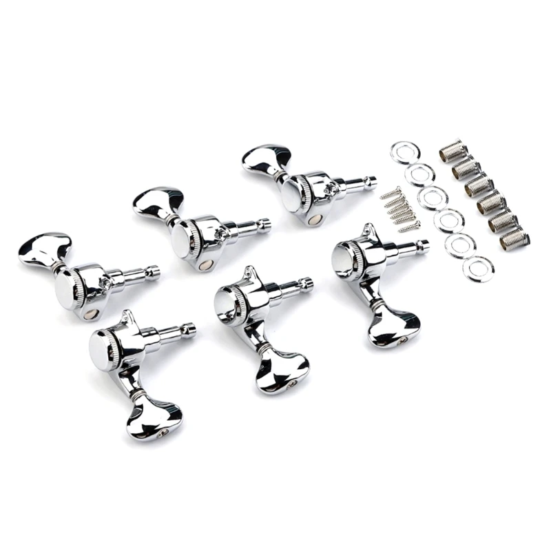 

Guitar Tuning Set 3L3R Metal Plated Pegs with Fine Tuning Metal Guitar Tuner String Tuner Present for Guitar Enthusiasts