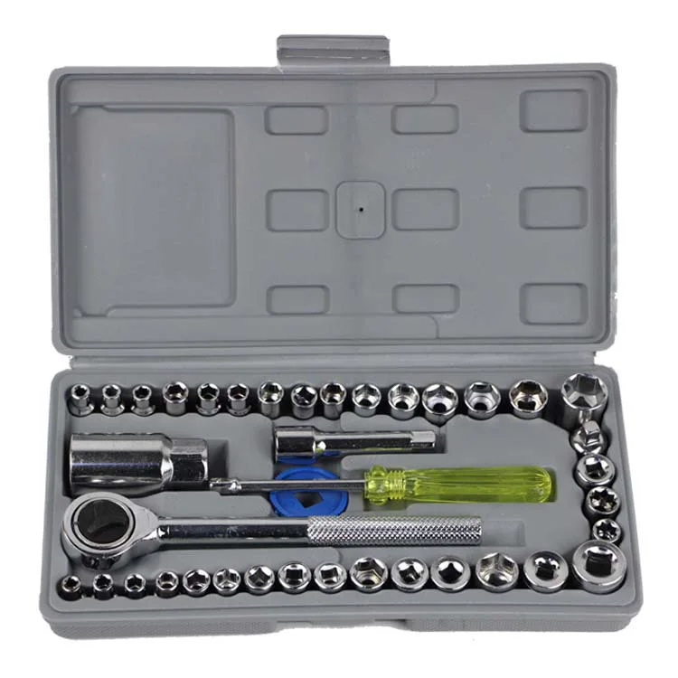 40-Piece High Quality Steel Combination Socket Screwdriver Hand Tool Ratchet Wrench Set