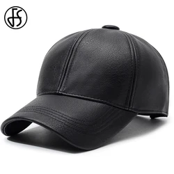 FS High Quality PU Leather Hat For Men Black Luxury Women Baseball Cap Vintage Muture Dad Caps Streetwear Trucker Hats Bone 2026