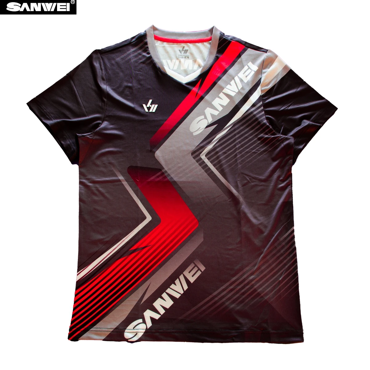 

SANWEI Table Tennis T Shirt 2025 BlackRed