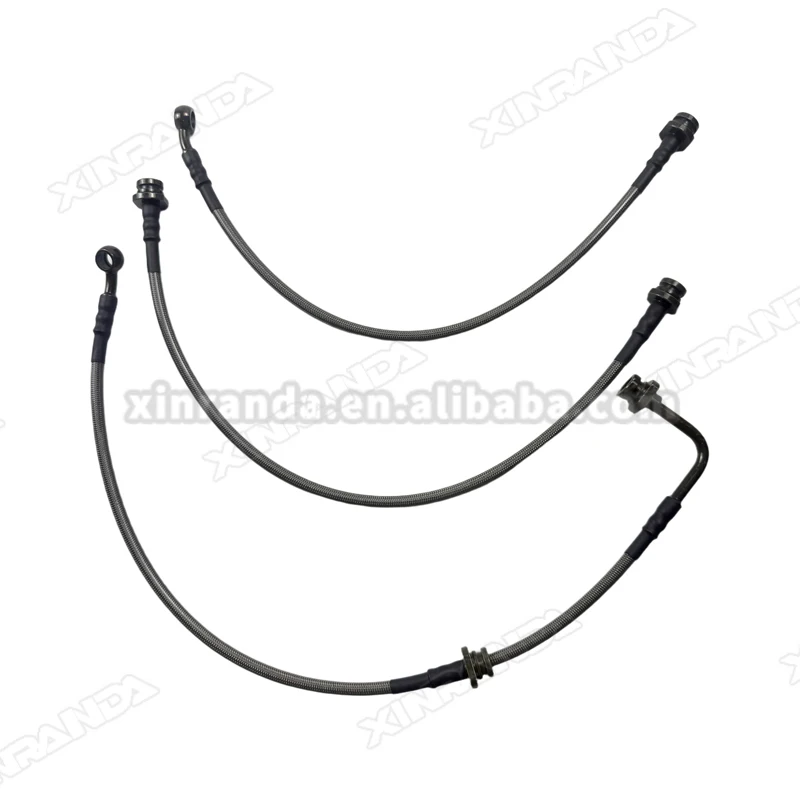 3pcs Car Extend Brake Hose 2 Inches Lift Kit For Suzuki Jimny JB43 JB23 1998-2018 Extended Brake Line With Steel-tubing