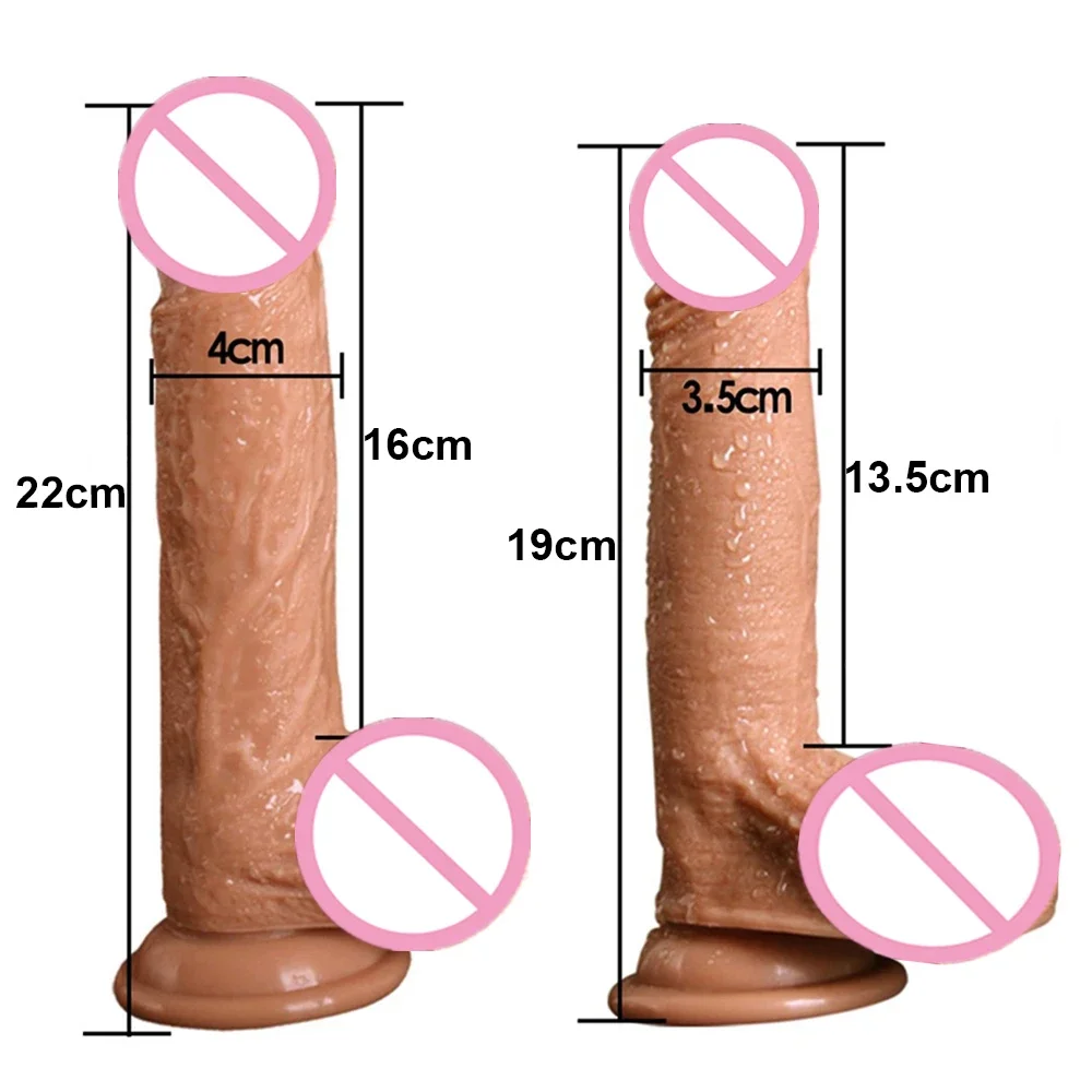 GaGu-Jouets sexuels réalistes pour adultes, gode énorme de 7/8 pouces, gros pénis en silicone, dong avec ventouse pour femme, mastjaune, mâle,