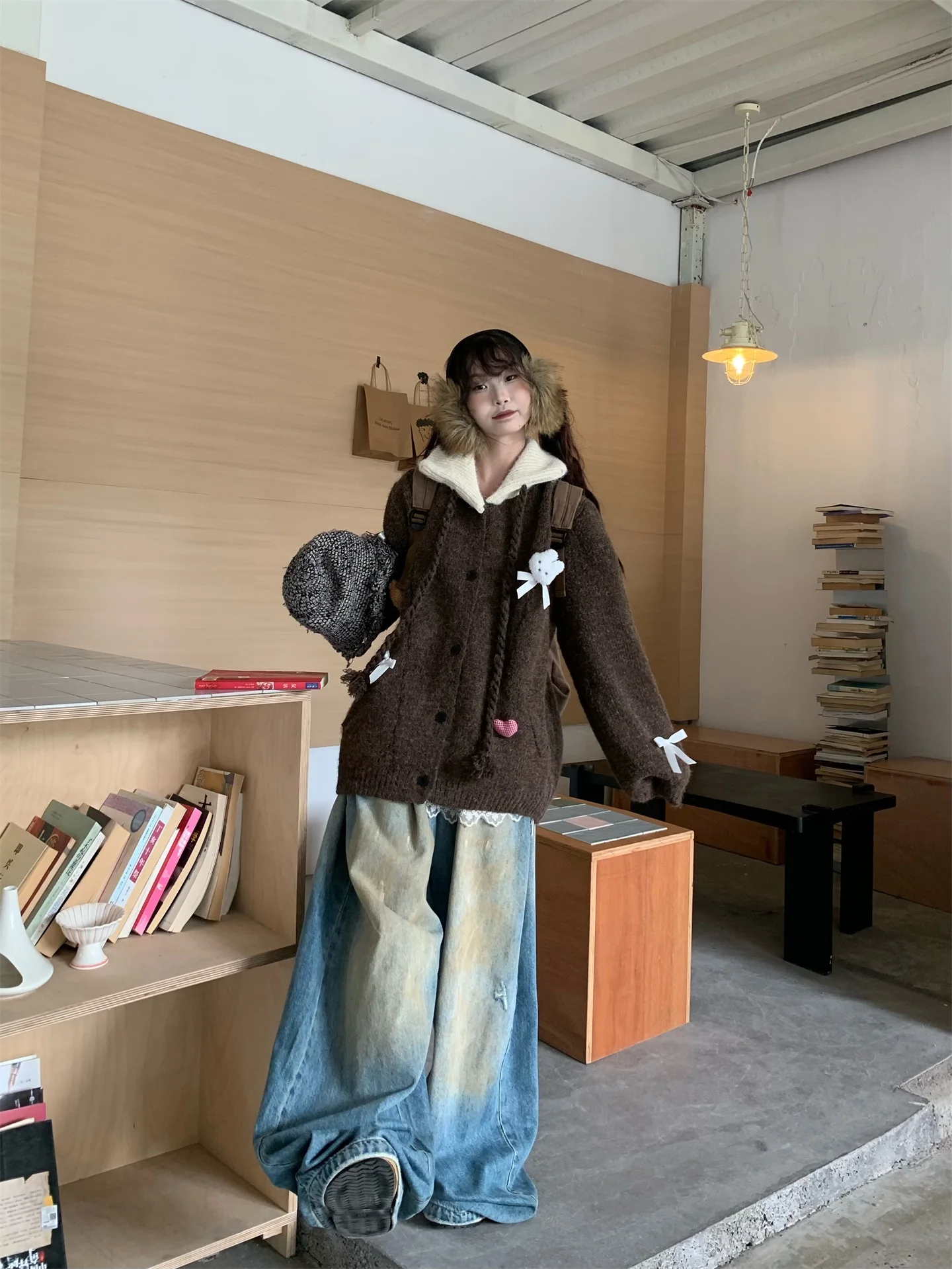 

Thiened Knitted Open Cardigan Sweater Women's Autumn Winter Loose Warm Soft Nurturing Outerwear Commute Sle Long Sve